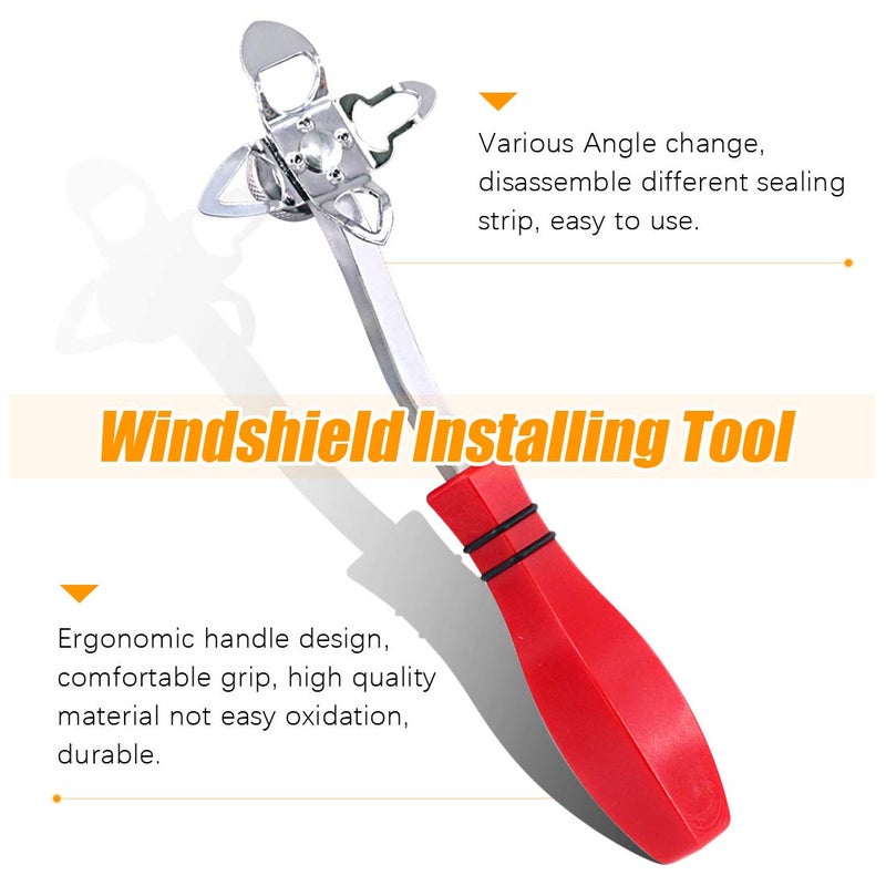 Rustark 12 Piece Windshield Installation Tools kit, 10 Piece Stick Setting Tool, 1 Piece Offset Windshield Installing Tool, 1 Piece Cotter Pin Puller for Installing Windshield Gaskets, Trim and Strips - Image 3